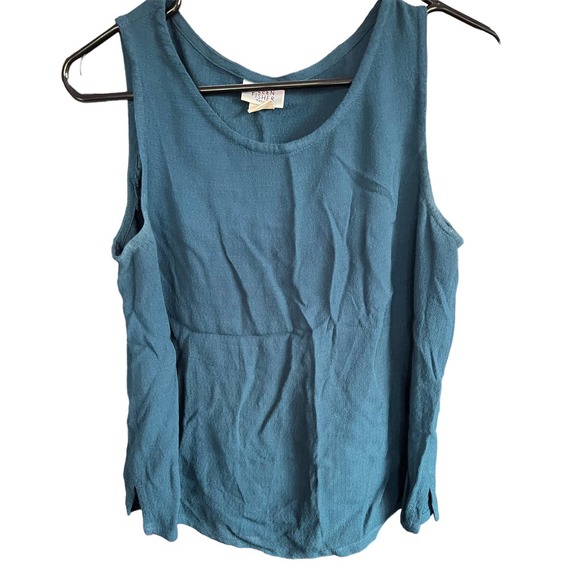 Eileen Fisher petite size PS teal tank top - Picture 3 of 4